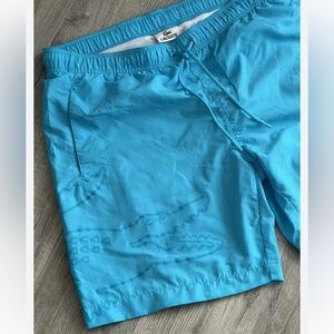 Lacoste Aqua Blue Swim Board Shorts